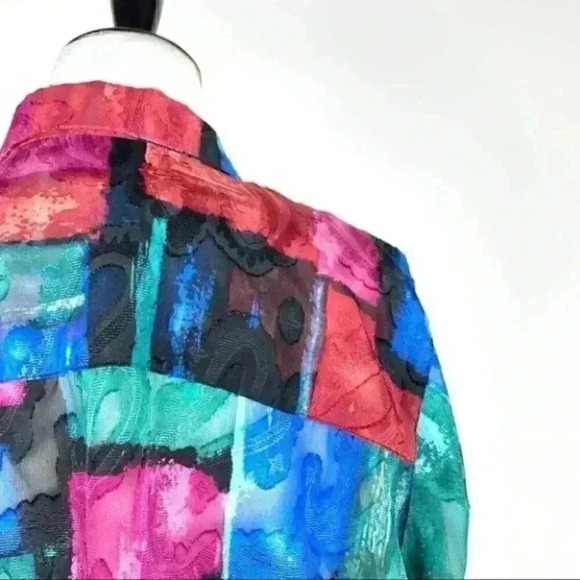 Clothes womens top size 1X multicolored Paisley - Picture 9 of 10